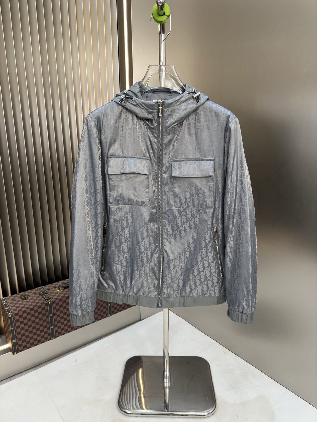 Dior Tonal Monogram Hooded Jacket
