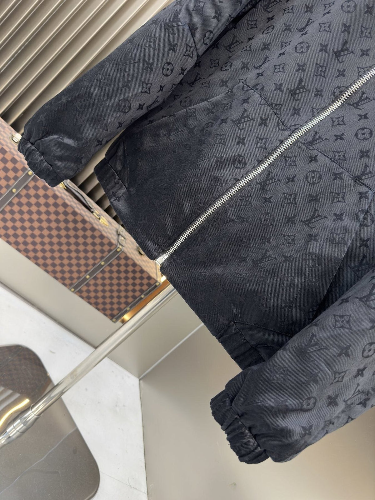 LV Tonal Monogram Zip-Front Jacket