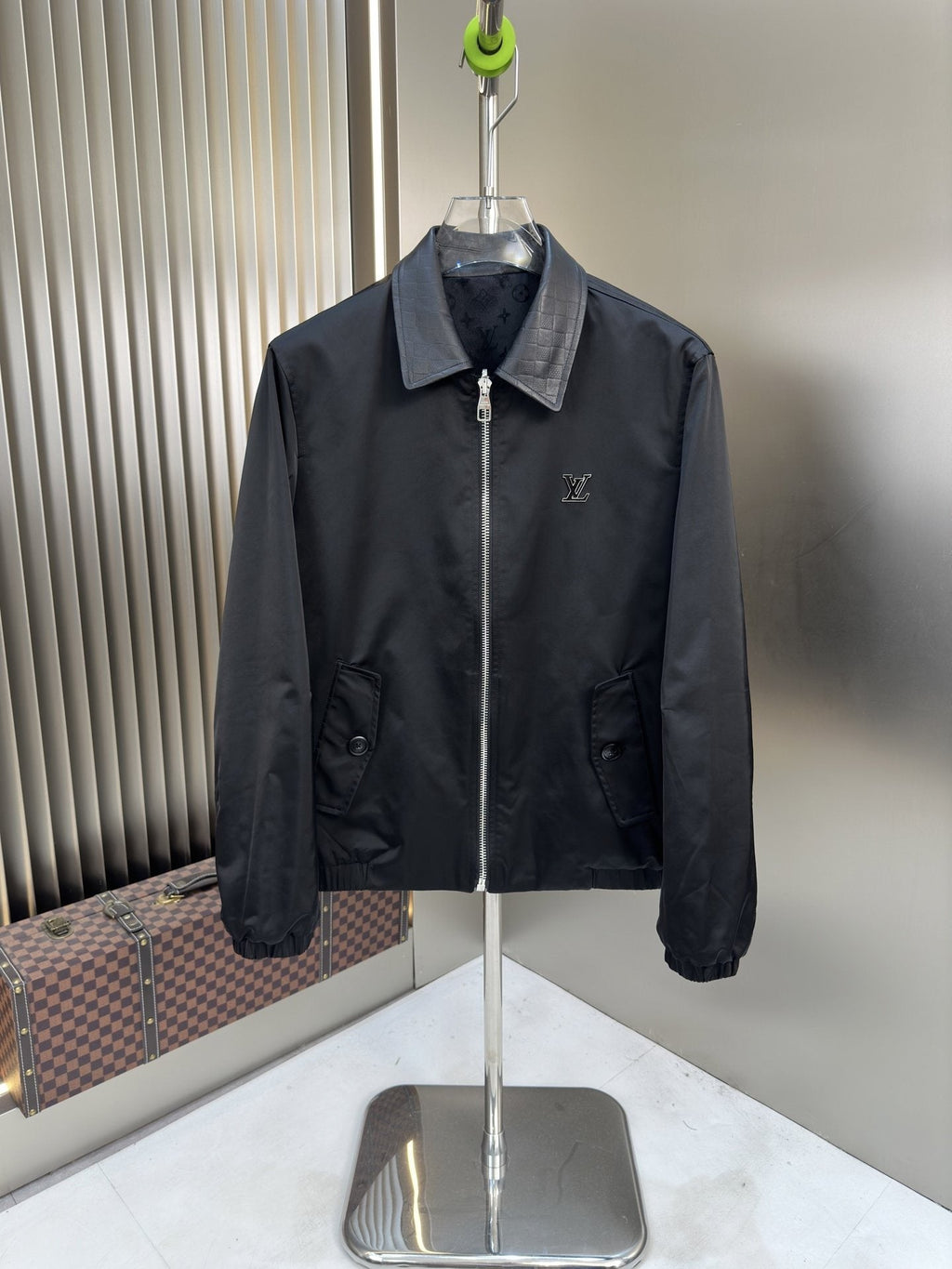 LV Tonal Monogram Zip-Front Jacket