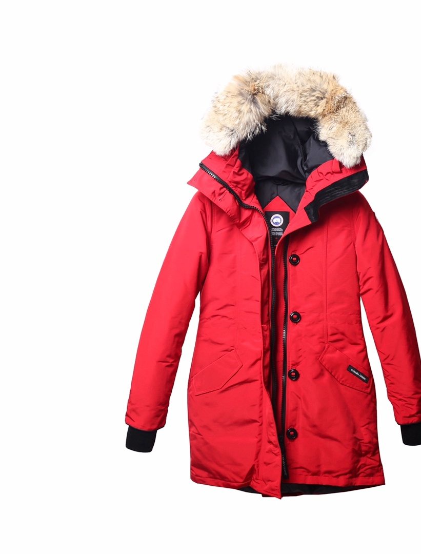 Canada Goose Women's Hooded Fur-Trim Long Down Jacket
