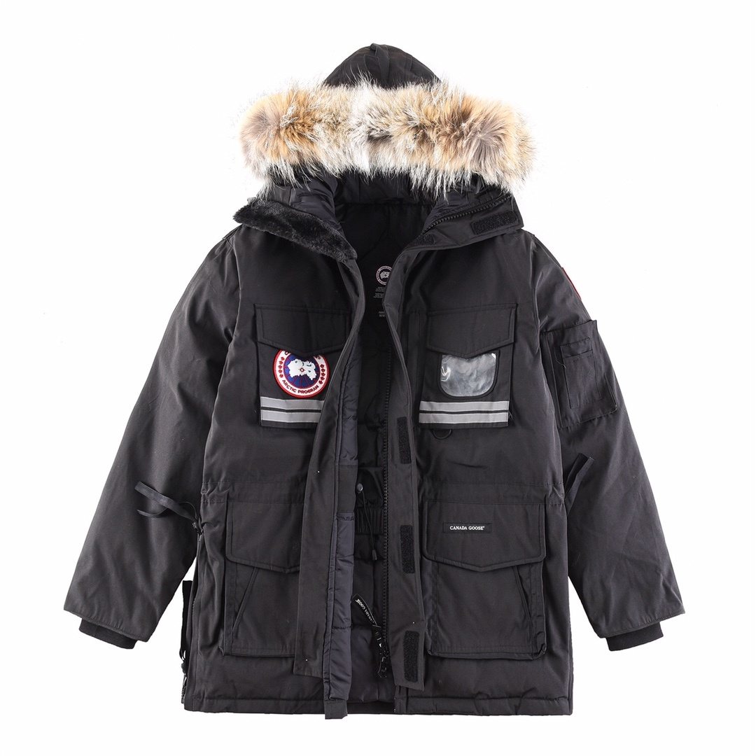 Canada Goose Hooded Long Down Jacket