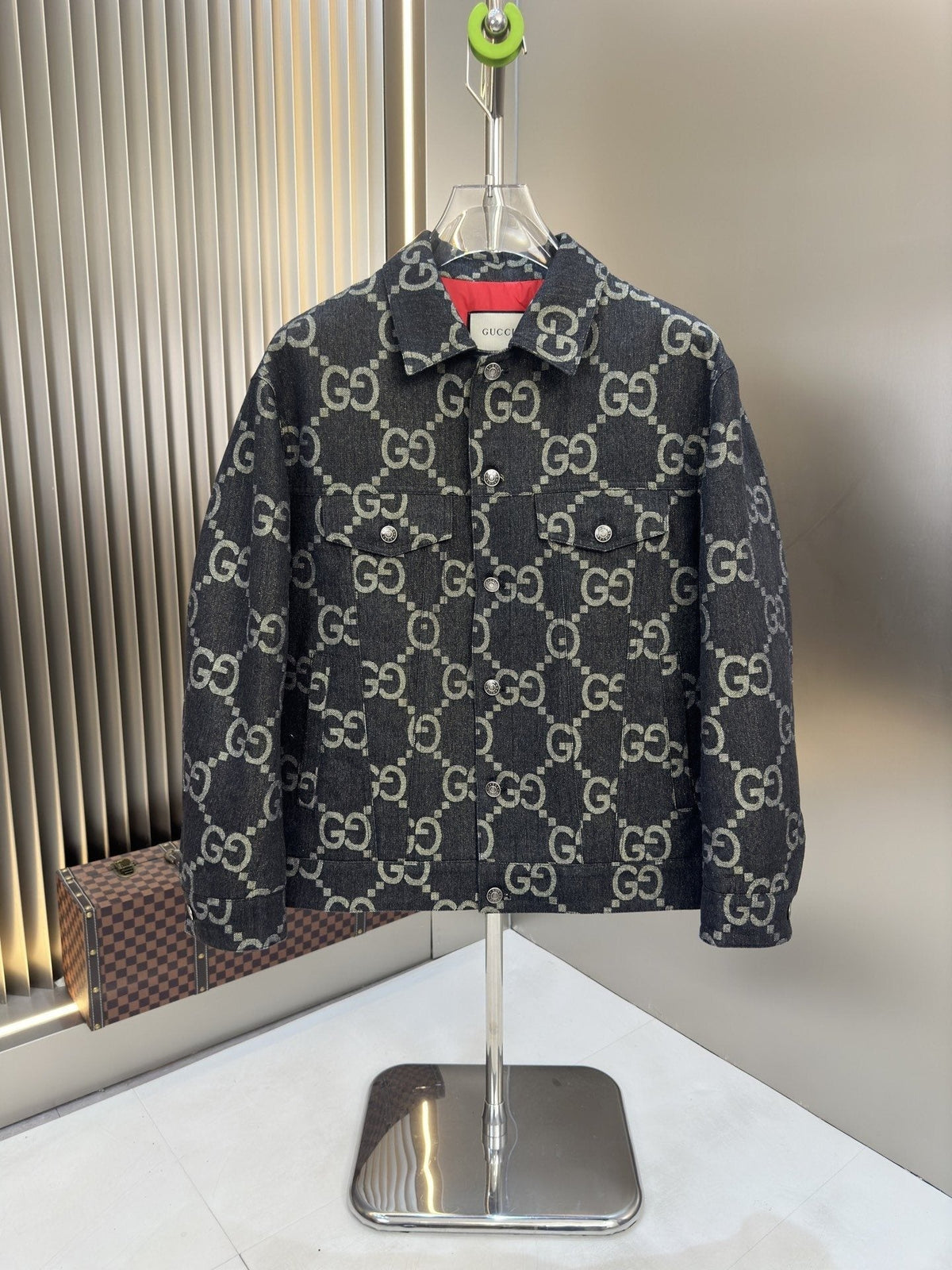 GUCCI Monogram Padded Button-Front Jacket