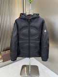 Moncler Black Hooded Quilted Puffer Coat