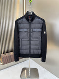 Moncler Padded Knit-Sleeve Jacket