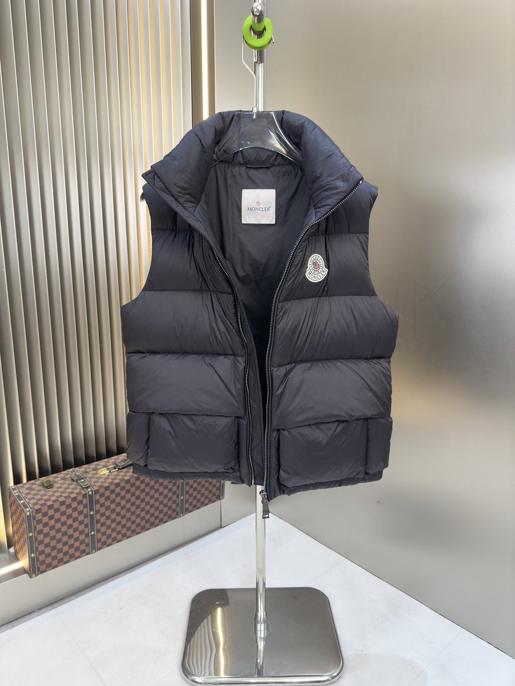 Moncler Navy Quilted Down Vest