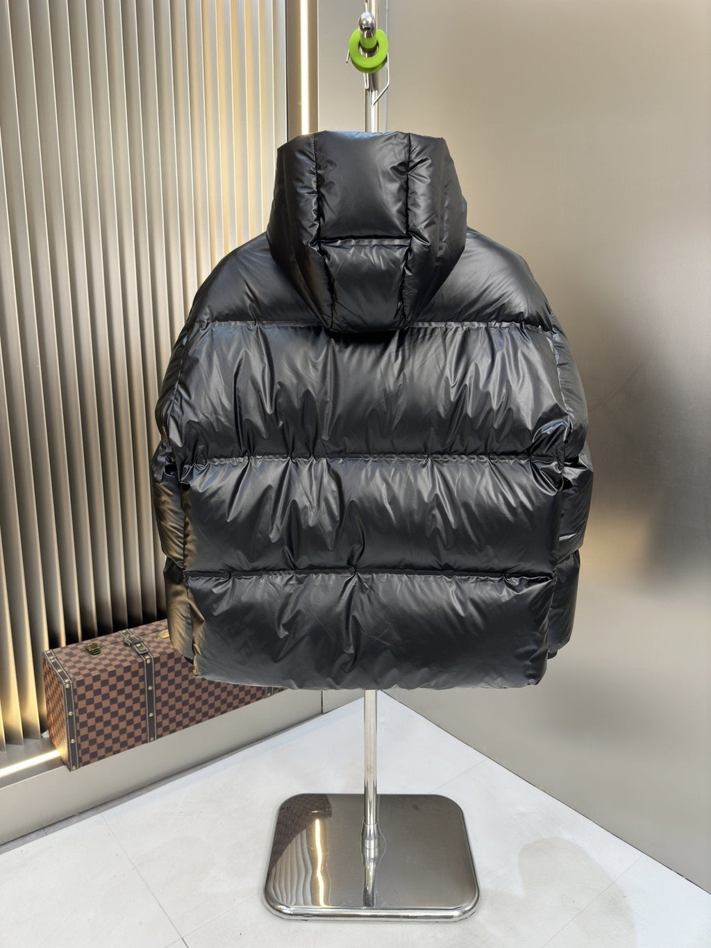 Prada Black Hooded Quilted Puffer Jacket