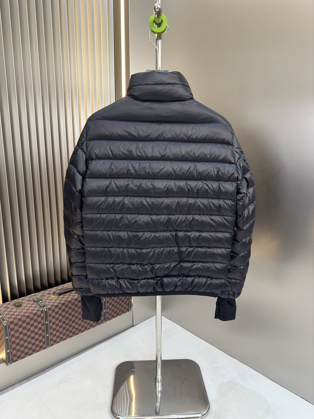 Moncler Black Quilted Zip-Front Puffer Coat