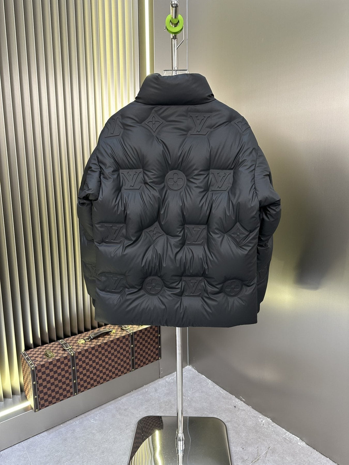 LV Tonal Monogram Quilted Puffer Coat
