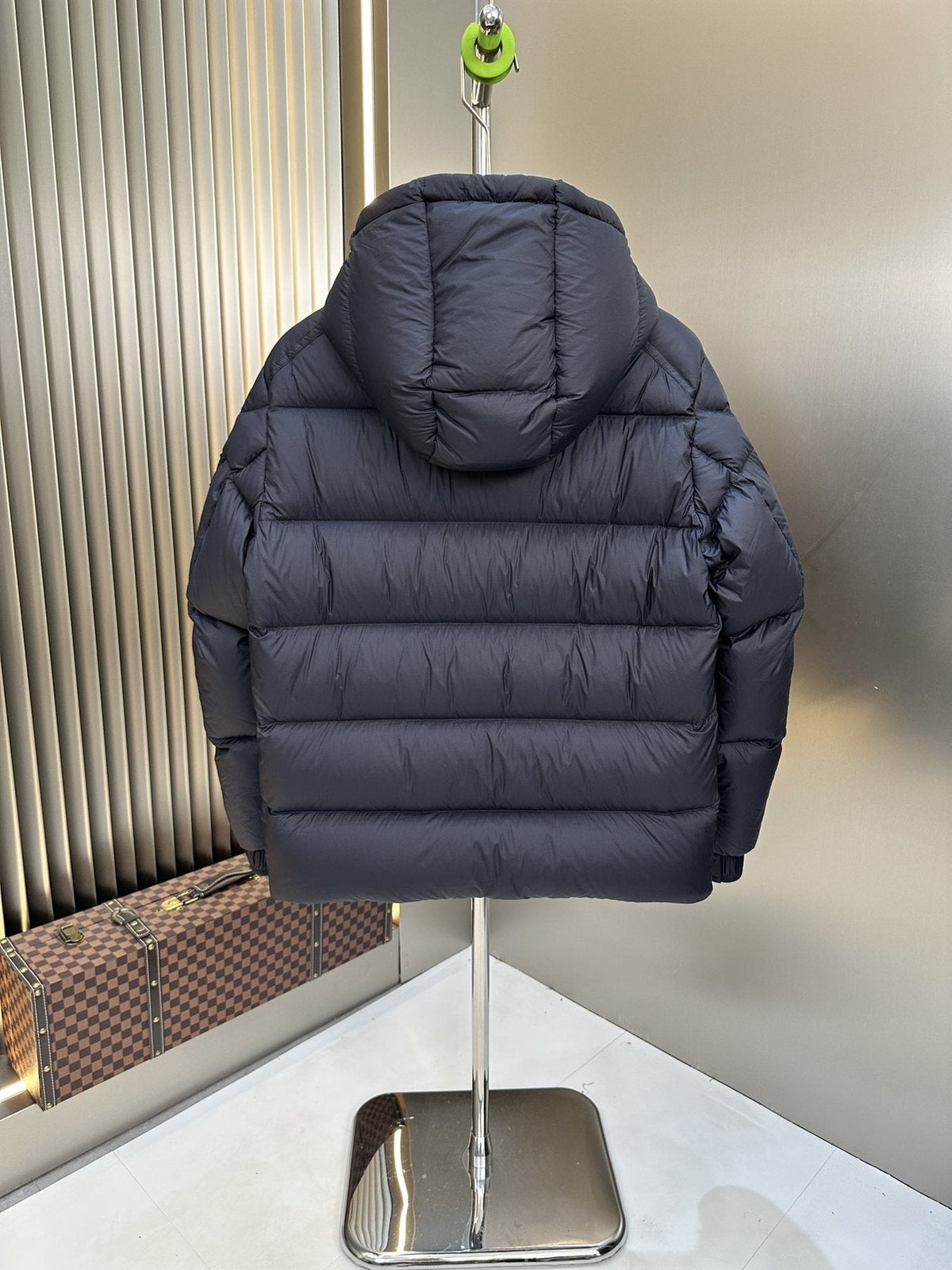 Moncler Black Hooded Quilted Puffer Coat