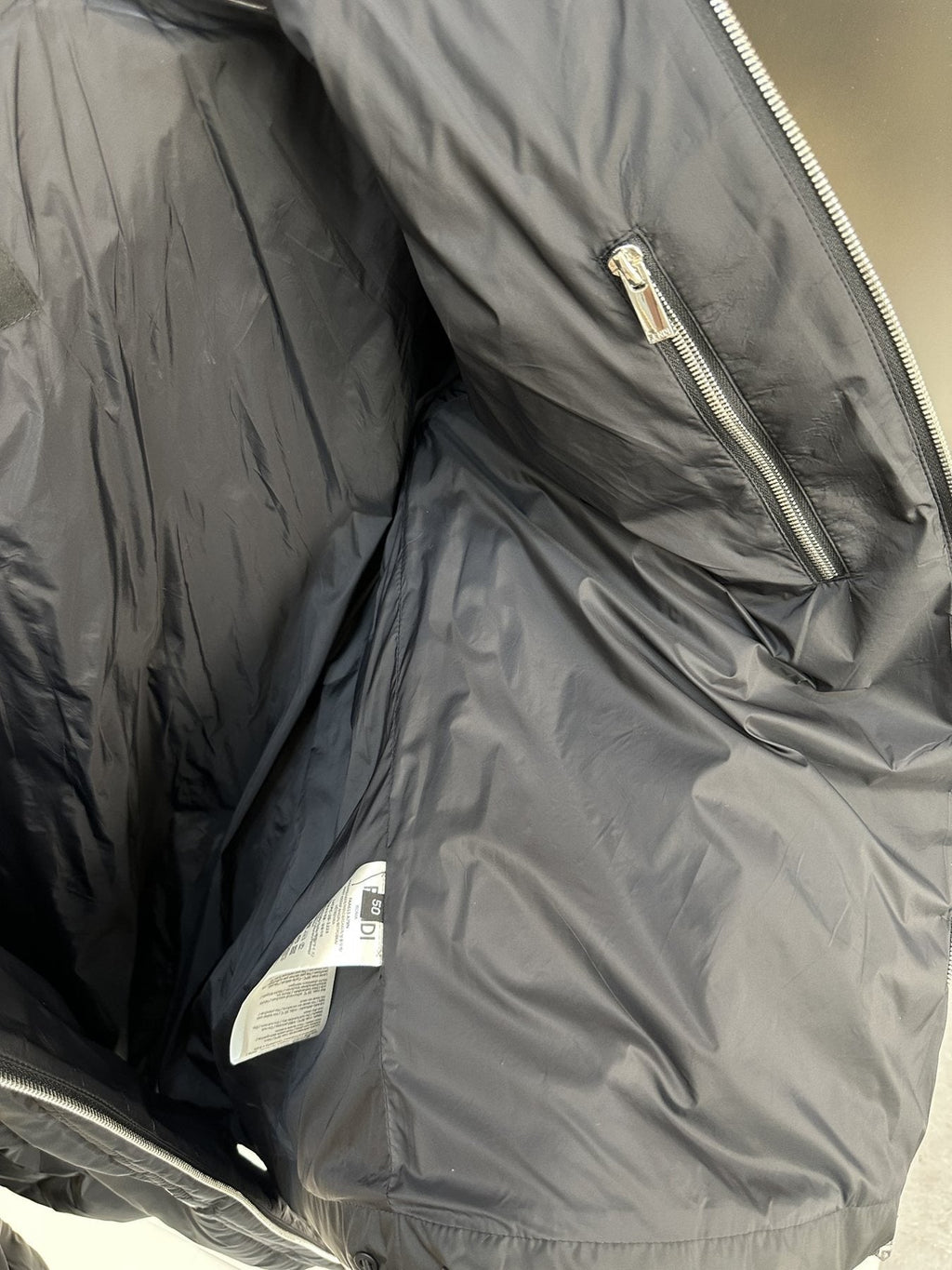 Fendi Black Hooded Tonal Geometric Puffer Jacket