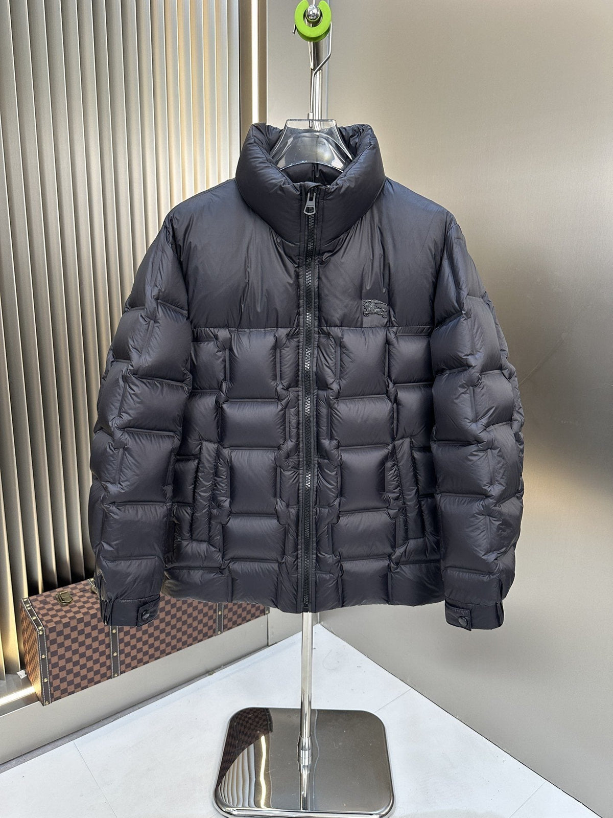 Burberry Charcoal Grey Quilted Puffer Jacket
