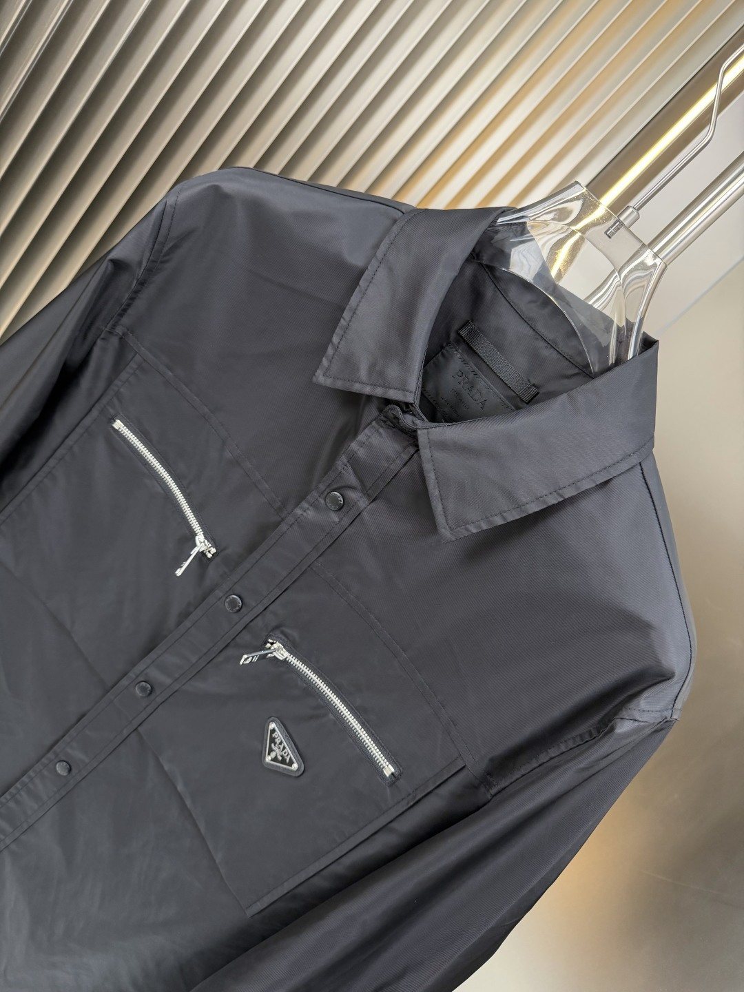 Prada Zip Detail Overshirt Jacket