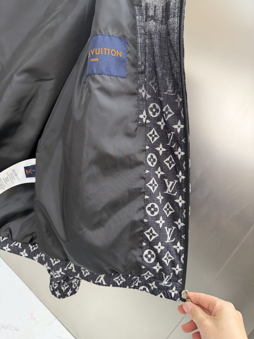 LV Gradient Panel Hooded Jacket