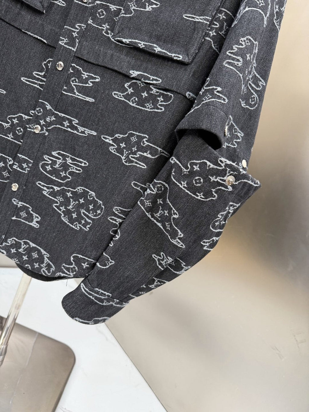 LV Hooded Outline Print Jacket