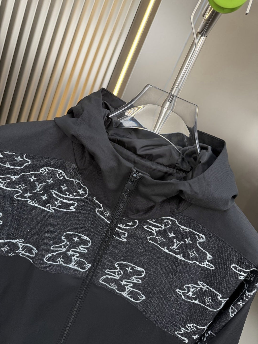 LV Hooded Graphic Panel Jacket