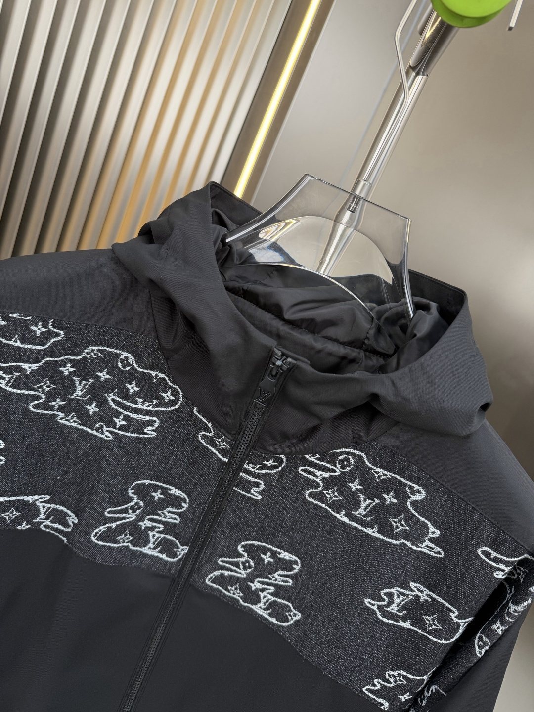 LV Hooded Graphic Panel Jacket