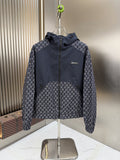Gucci Monogram Panel Hooded Jacket