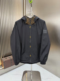 Fendi Black Hooded Zip-Front Jacket