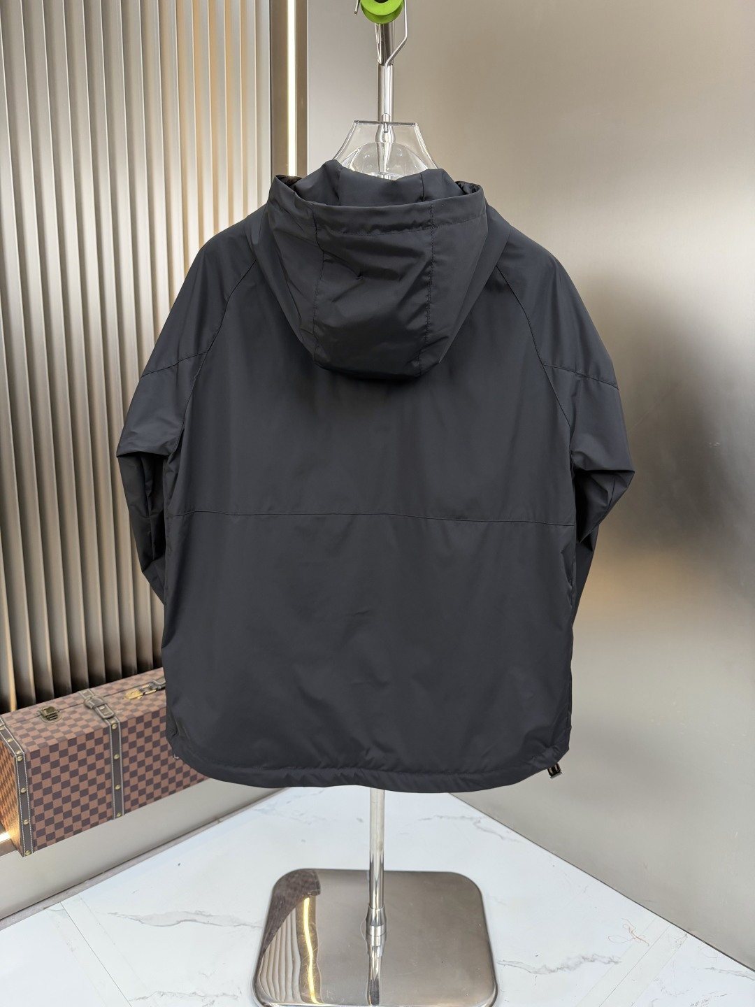 Fendi Black Hooded Zip-Front Jacket
