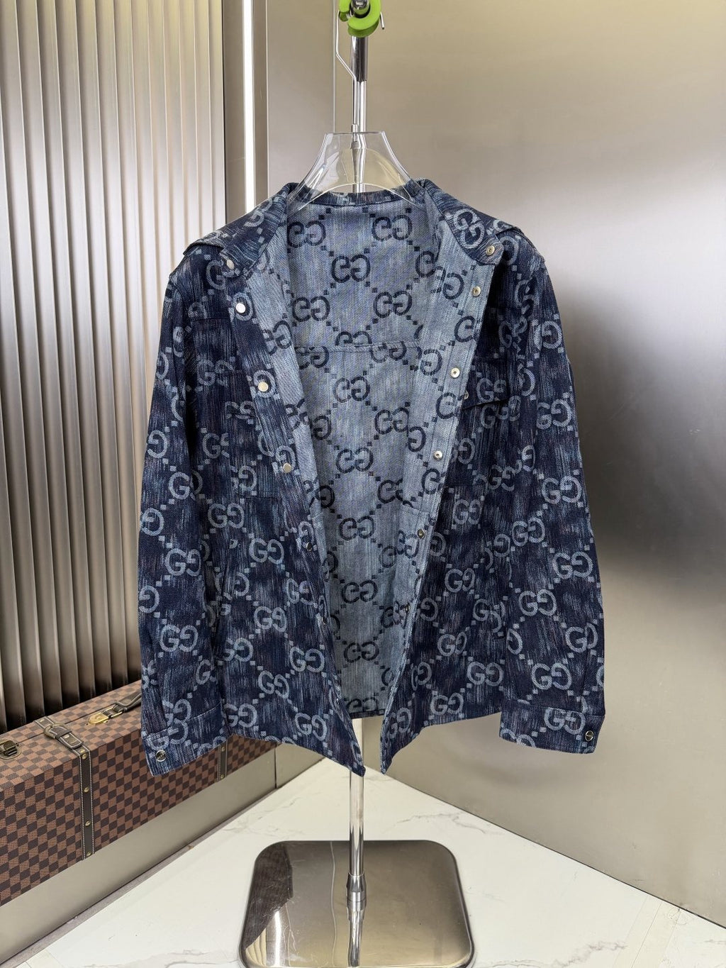 Gucci Blue Monogram Denim Jacket