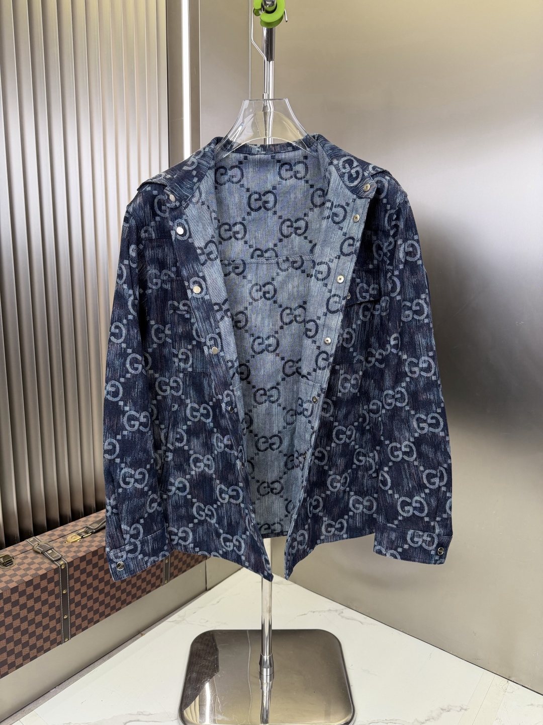 Gucci Blue Monogram Denim Jacket