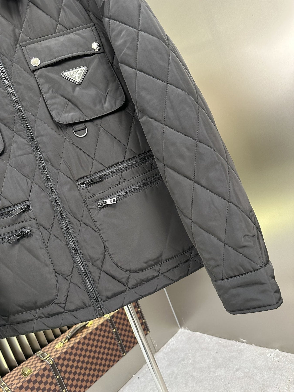 Prada Quilted Multi-Pocket Field Jacket