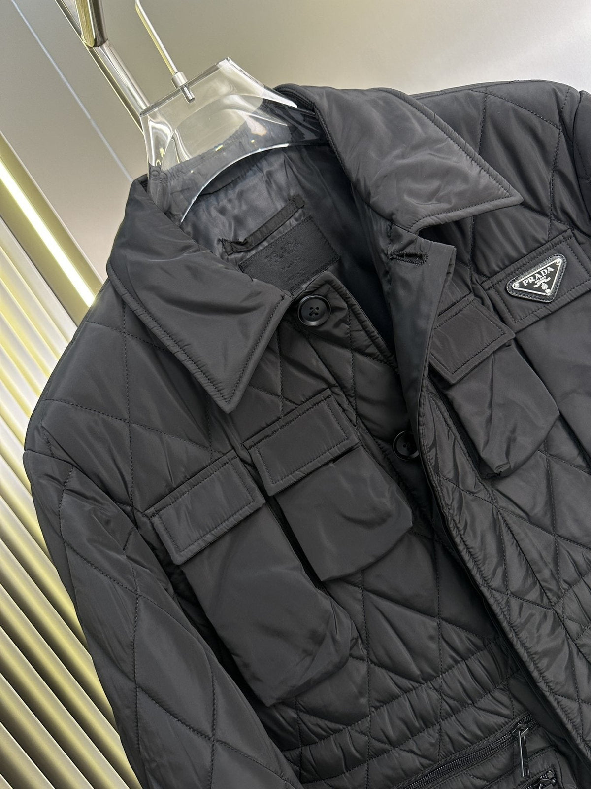 Prada Quilted Multi-Pocket Field Jacket