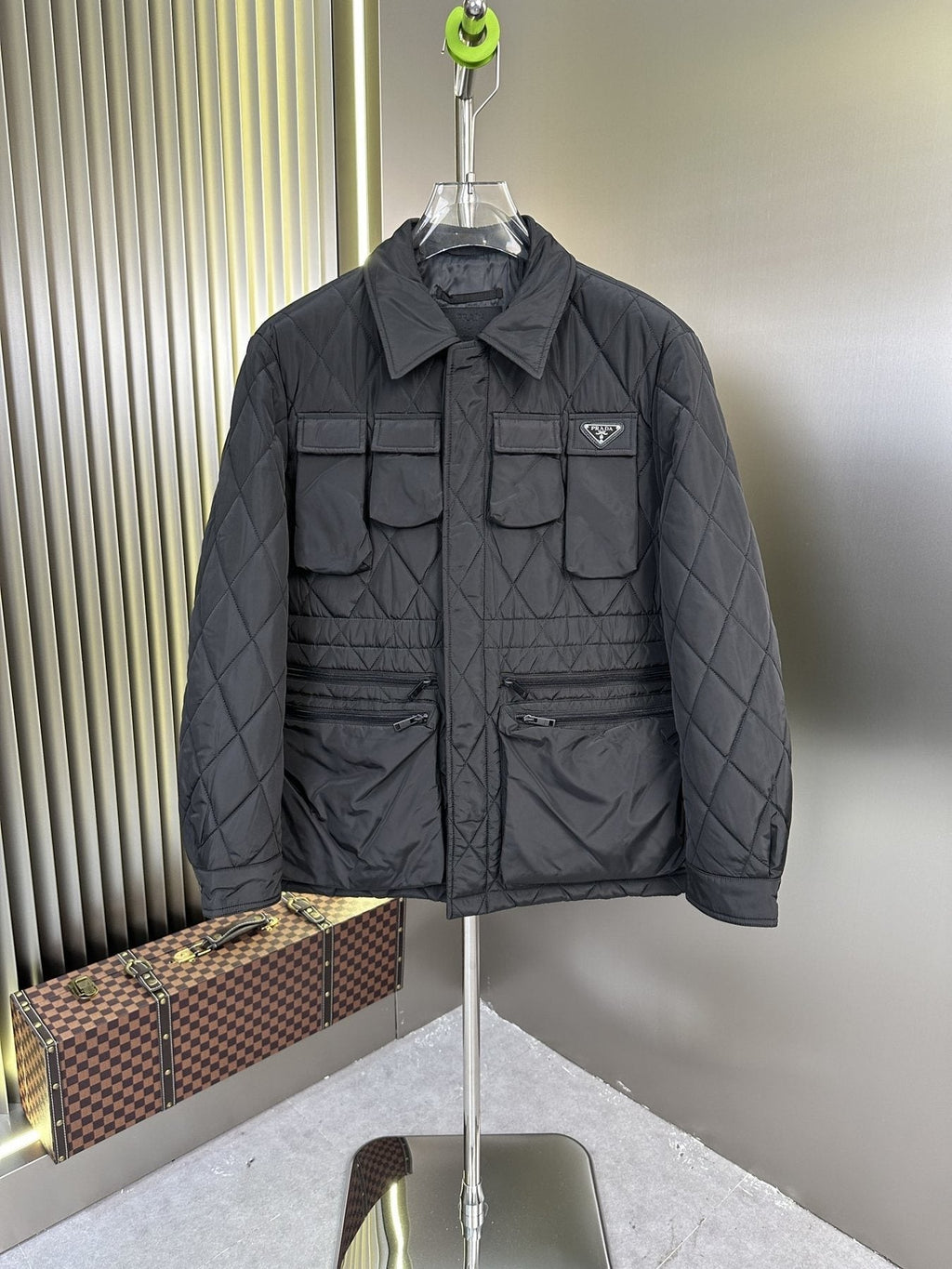 Prada Quilted Multi-Pocket Field Jacket