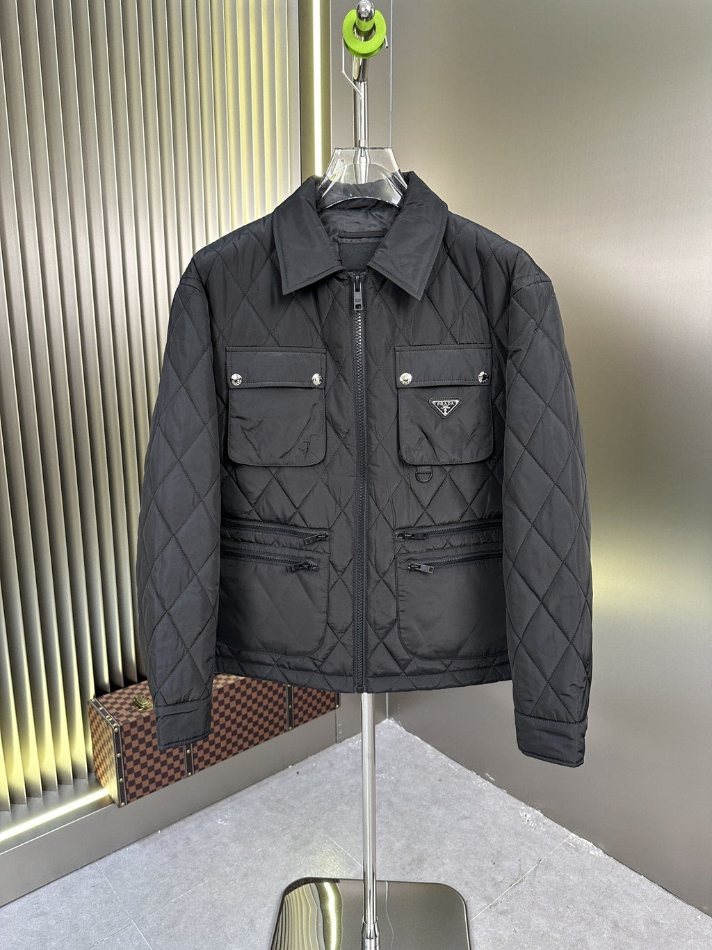 Prada Quilted Multi-Pocket Field Jacket