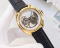 Cartier Gold Black Strap Watch