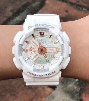 Casio White Rose Gold Dial Watch