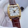Patek Philippe Gold-Tone Brown Leather Watch