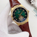 OMEGA Green Dial Gold-Tone Watch