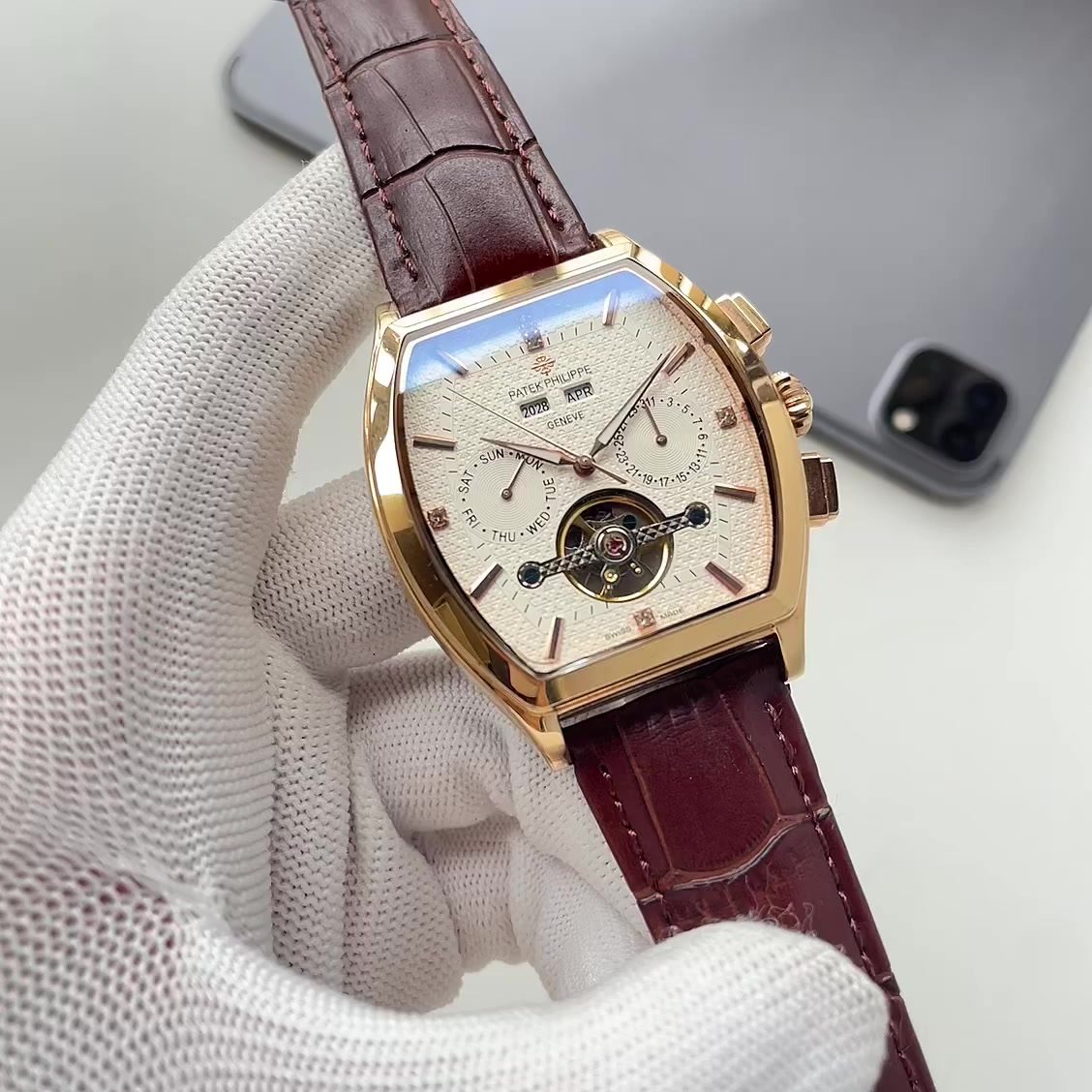 Patek Philippe Square Open-Heart Watch