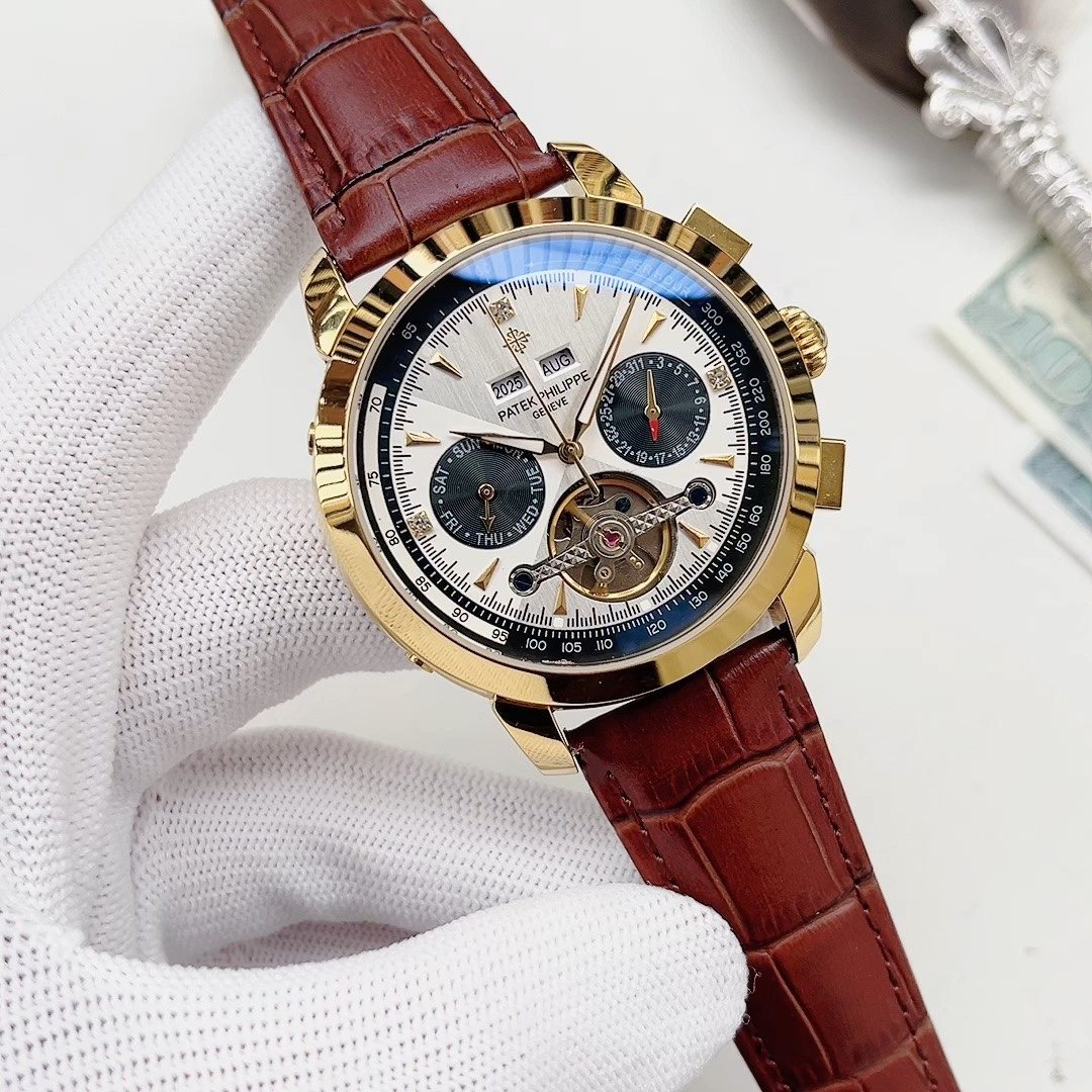 Patek Philippe Gold-Tone White Dial Watch