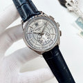 Patek Philippe White Dial Black Strap Watch