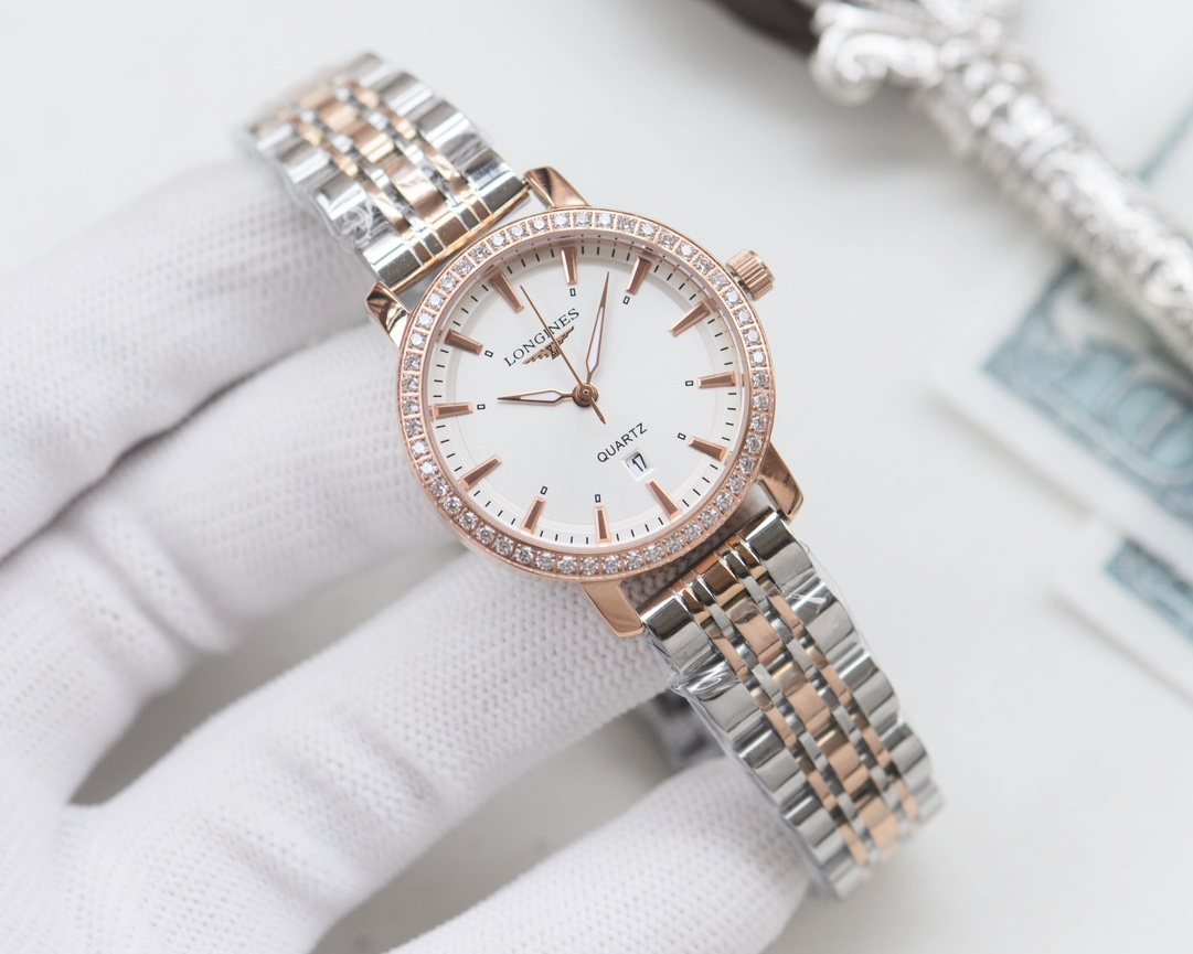 Longines Two-Tone White Dial Bracelet Watch