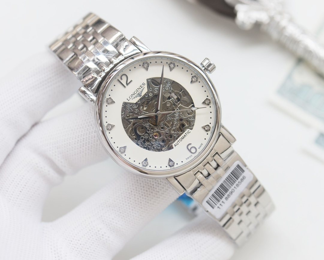 LONGINES Silver White Dial Bracelet Watch