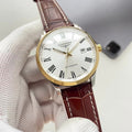 Longines White Dial Leather Watch