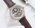 Patek Philippe Brown Rose Gold Strap Watch