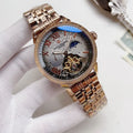 Patek Philippe Rose Gold-Tone Skeleton Dial Watch