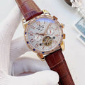 Patek Philippe Open-Heart Brown Leather Strap Watch