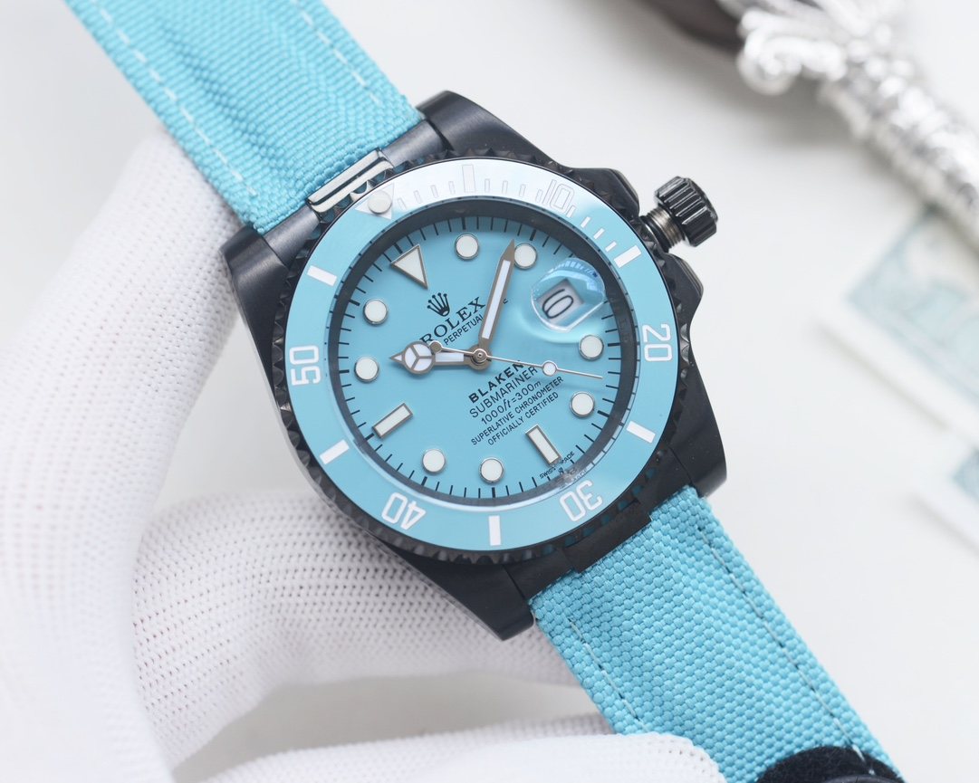 Rolex Black Strap Watch