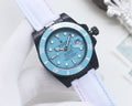 Rolex Black White Strap Watch