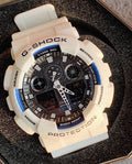 Casio White Black Dial Strap Watch