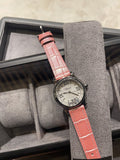 Chopard Pink Silver White Dial Strap Watch