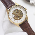 Patek Philippe Gold White Strap Watch