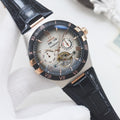 OMEGA Black Rose Gold Strap Watch