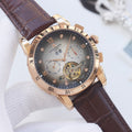 PATEK PHILIPPE Brown Rose Gold Strap Watch