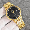 Gold Black Dial Bracelet Watch